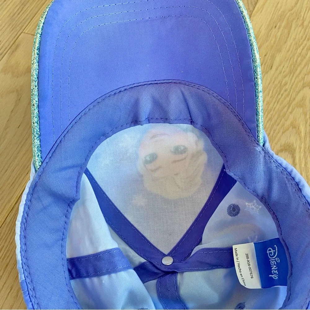 Disney Frozen Elsa Purple and Blue with Glitter Adjustable Fit Baseball Hat ❄️